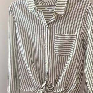 Madewell Ivory Long Sleeve Button Down